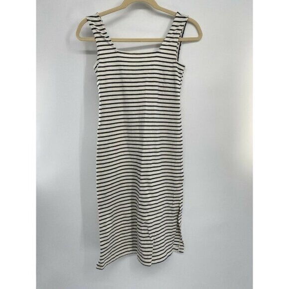 Rails | Dresses | Rails Taylin Chalk Navy Striped Midi Dress Size Small ...